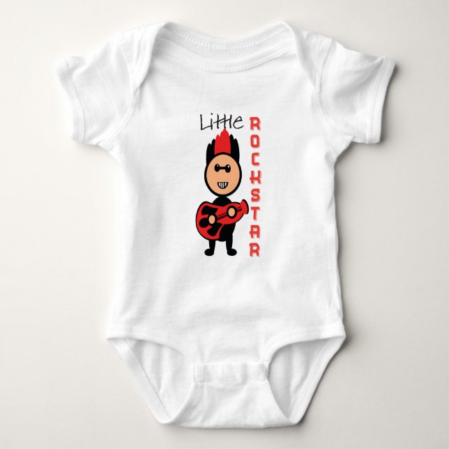"Little Rockstar" Baby Strampler (Vorderseite)