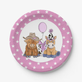 Little Rodeo Birthday Party Tellers - Girl Pappteller