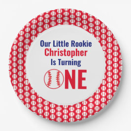 Little Rookie Baseball 1. Geburtstag Pappteller