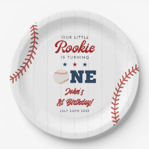 Little Rookie Baseball 1. Geburtstag Pappteller