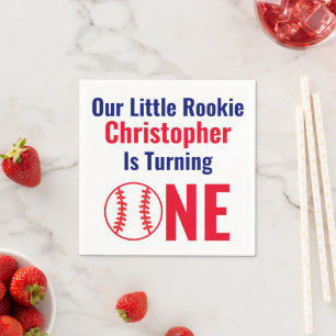 Little Rookie Baseball 1. Geburtstag Serviette