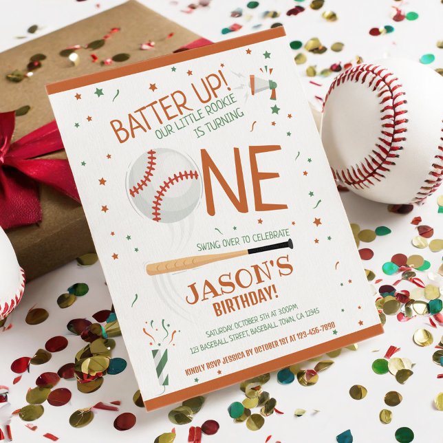 Little Rookie Baseball Brown Budget 1. Geburtstag (Von Creator hochgeladen)