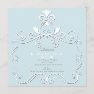 Little Royalty Blue Birth Ankündigung