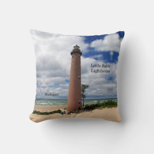 Little Sable Lighthouse Quadratkissen Kissen