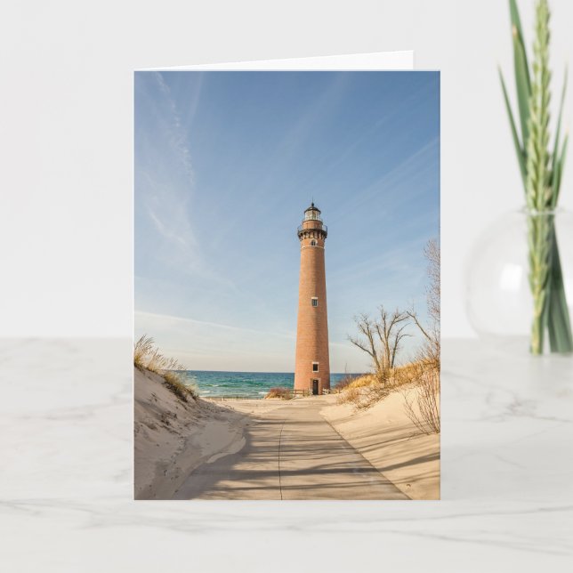 Little Sable Point Leuchtturm am Lake Michigan Karte (Vorderseite)