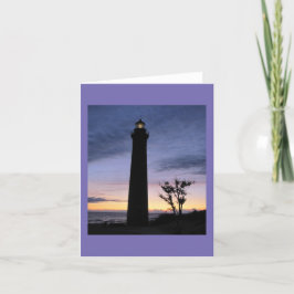 Little Sable Point Lighthouse Blank Folded Card Dankeskarte