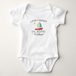 Little Sailboat Captain Custom Pregnancy Reveal Baby Strampler