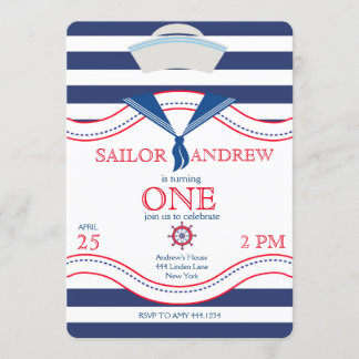 Little Sailor Erstgeburtstag Einladungen