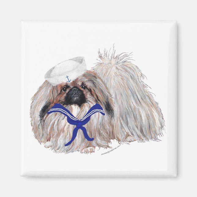 Little Sailor Pekingese Magnet (Vorne)