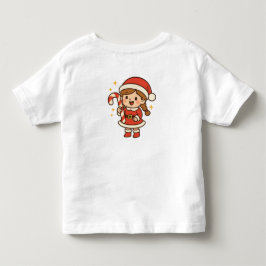Little Santa Girl with Candy Cane Kleinkind T-shirt