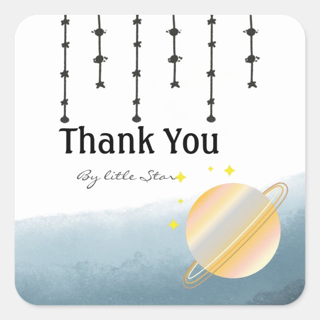 Little Saturn Danke, dass du Sticker (Vorderseite)