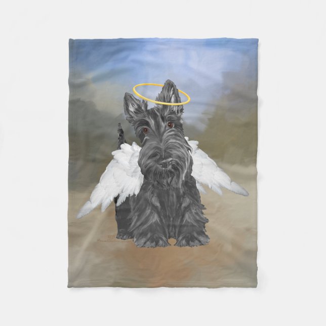 Little Scottie Angel Fleecedecke (Vorderseite)