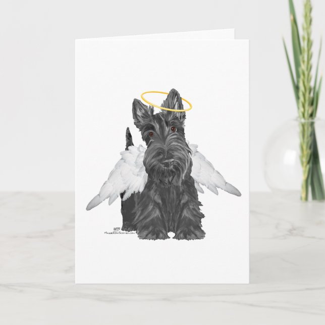 Little Scottie Angel Karte (Vorderseite)