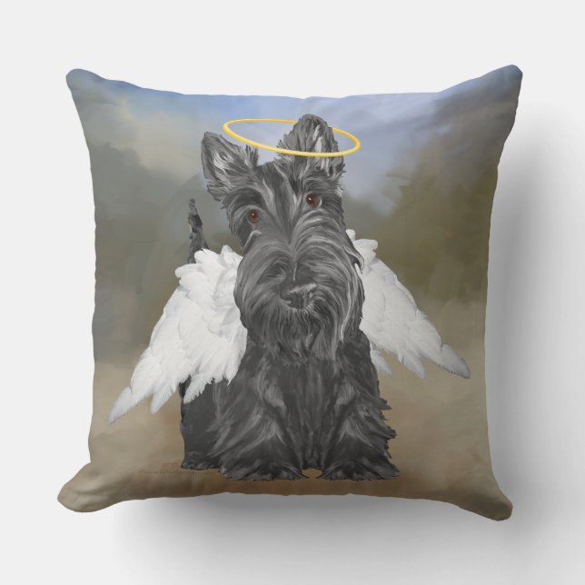 Little Scottie Angel Kissen (Vorderseite)