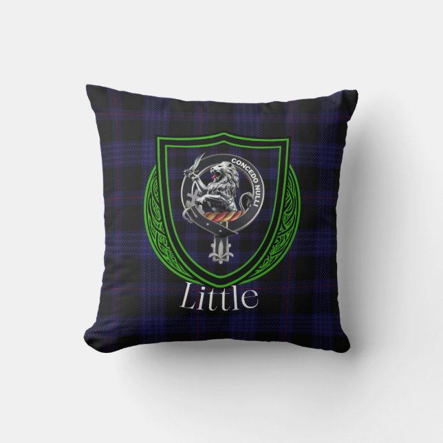 Little Scottish Clan Tartan & Wappen Kissen (Vorderseite)