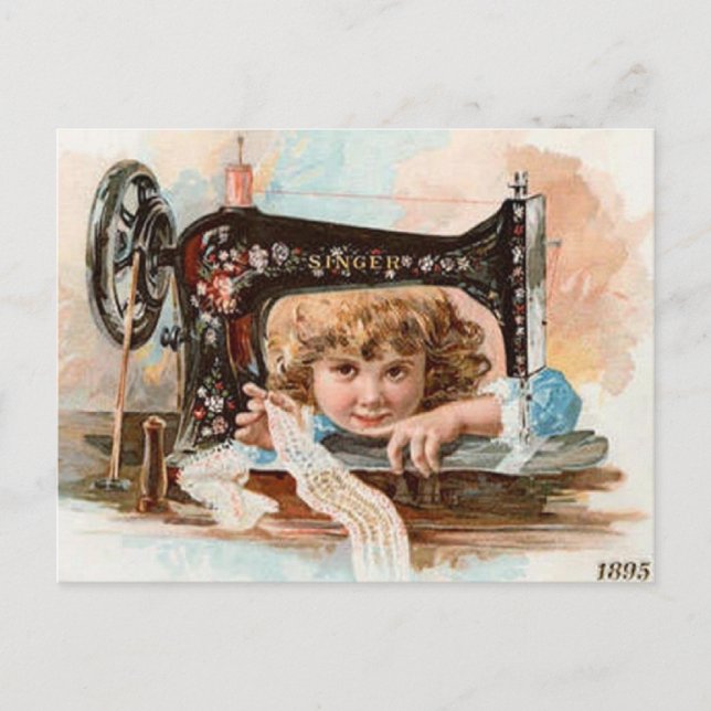 Little Seamstress Postcard Postkarte (Vorderseite)