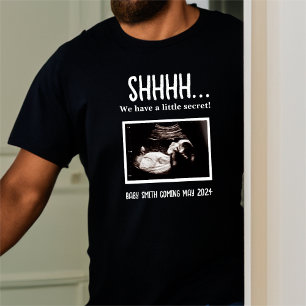 Little Secret Ultrasound Schwangerschaft Ankündigu T-Shirt
