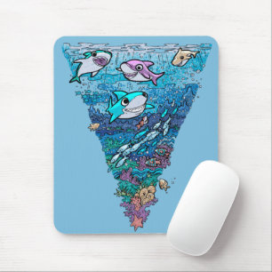 Little Shark Doodle Mousepad