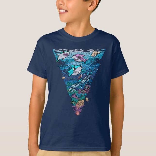 Little Shark Doodle T-Shirt (Vorderseite)
