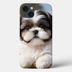 Little Shih Tzu Puppy-Basket-Blume Case-Mate iPhone Hülle