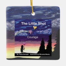 Little Shot Courage Book Cover Ceramic Ornament