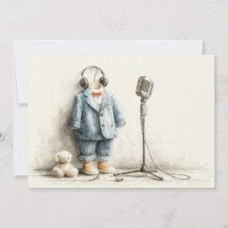 Little Singer 1. Geburtstag Party Einladung