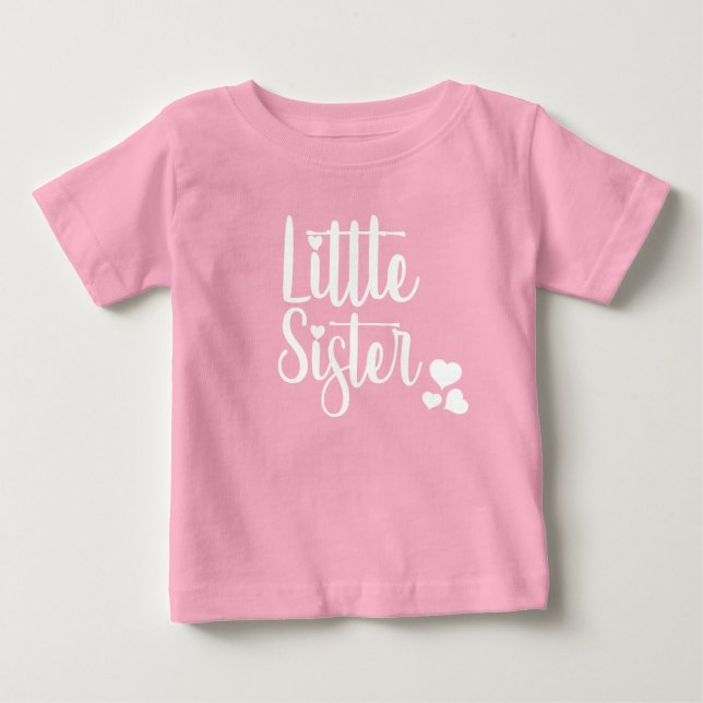 Little Sister Baby Shirt - Begrüßung eines neuen G (Vorderseite)