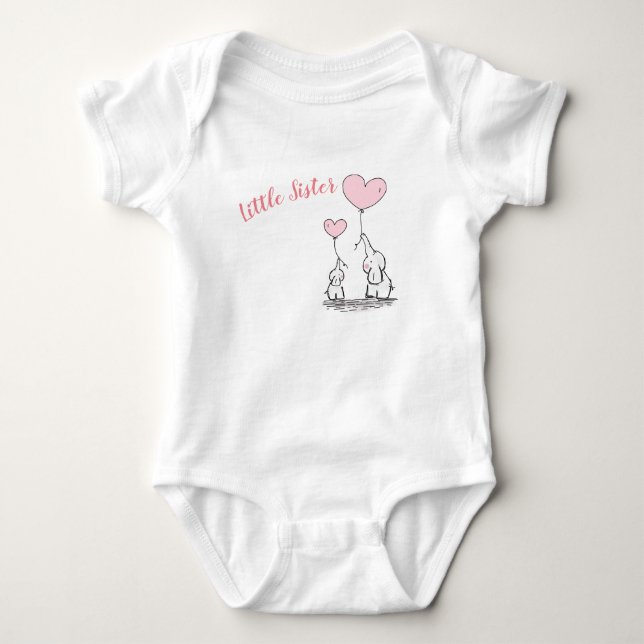 Little Sister Baby Vest Strampler (Vorderseite)