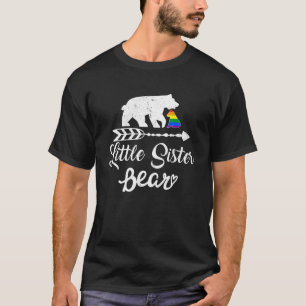 Little Sister Bear Lgbt Lgbtq Rainbow Pride Gay Le T-Shirt