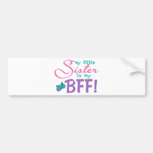 Little Sister BESTE FREUNDIN Butterfly Autoaufkleber
