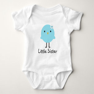 Little Sister Blue Bird Spring T-Shirt Baby Strampler