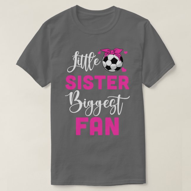 Little Sister Größtes Fanmädchen T-Shirt (Design vorne)