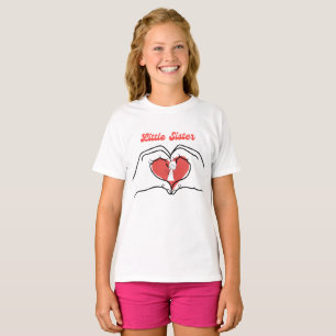 Little Sister Heart Hands Cute T-Shirt Design
