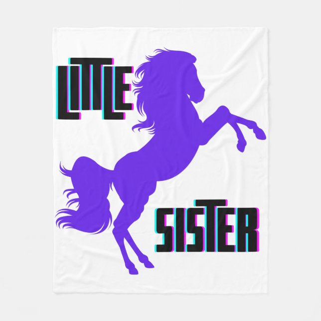 Little Sister Lila Pony Fleecedecke (Vorderseite)