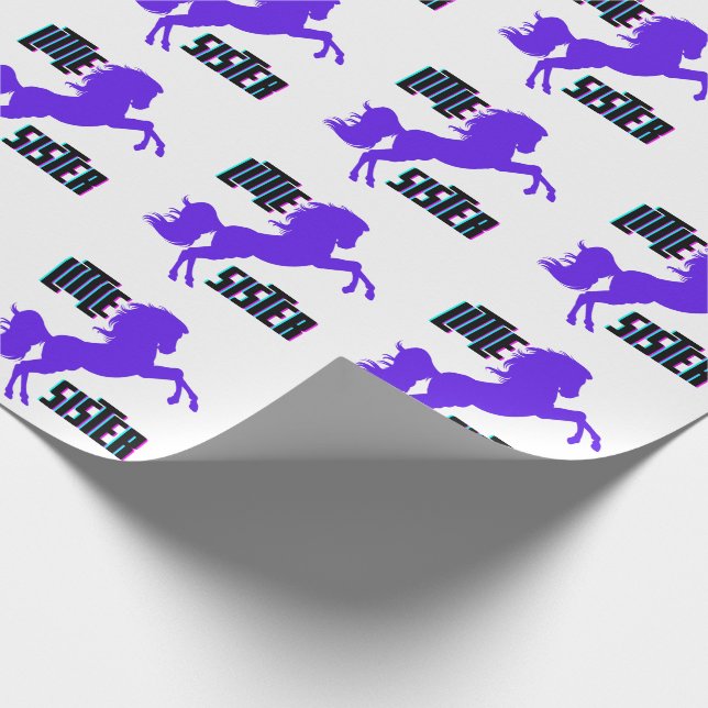 Little Sister Lila Pony Geschenkpapier (Ecke)