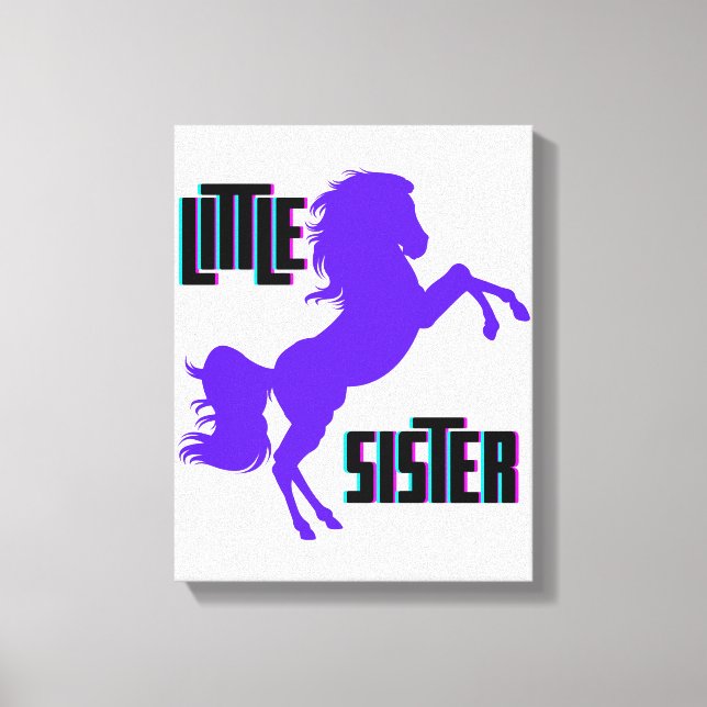 Little Sister Lila Pony Leinwanddruck (Vorderseite)