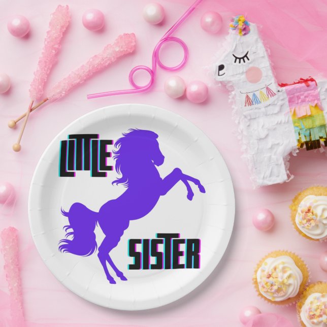 Little Sister Lila Pony Pappteller (Party)