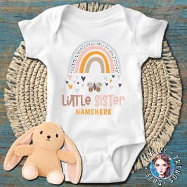 Little Sister mutierte Regenbogenherzen und Mut Baby Strampler
