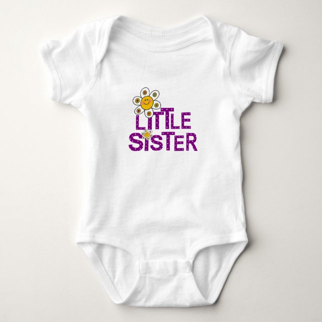 Little Sister Niedliche Blume Baby Strampler (Vorderseite)