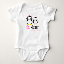 Little Sister Penguin Personalisiert Pink Shirt