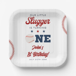 Little Slugger Baseball 1. Geburtstag Pappteller