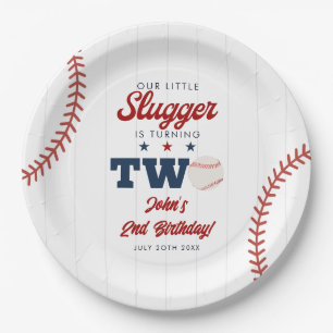 Little Slugger Baseball 2. Geburtstag Pappteller