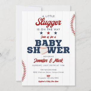 Little Slugger Baseball Alles in Einem Baby-Party Einladung
