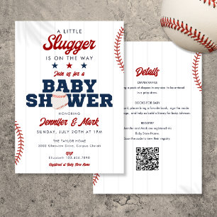 Little Slugger Baseball Alles-in-Einem-Baby-Party Einladung