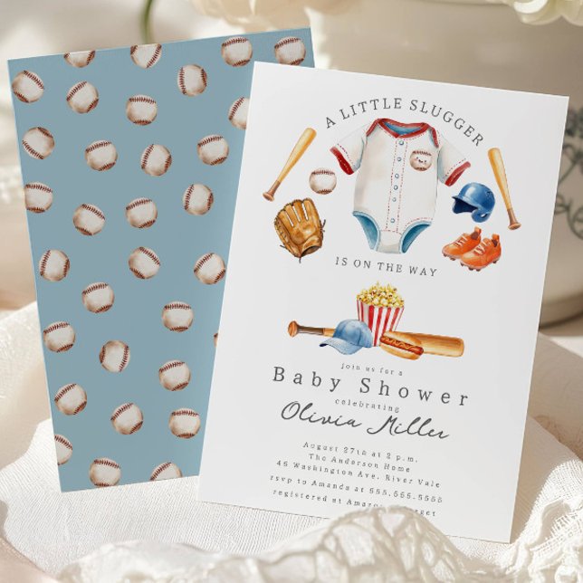 Little Slugger Baseball Baby Shower Invite Einladung (Von Creator hochgeladen)