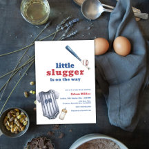 Little Slugger Baseball-Shirt-Flasche Baby Shower