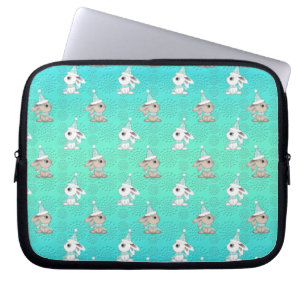 Little Snow Bunnies in Hats- und Scarves-Mustern Laptopschutzhülle