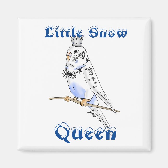 Little Snow Queen Budgie Magnet (Vorne)