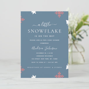 Little Snowflake Boy Baby Shower Einladung