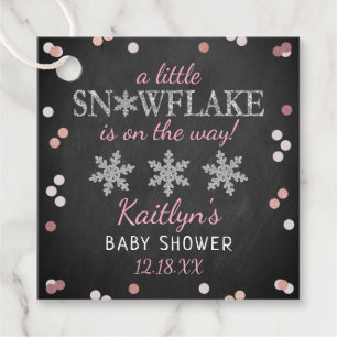 Little Snowflake Girls Winter Baby Dusche Geschenkanhänger